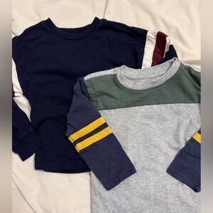 Navy and Gray Long Sleeve Tees